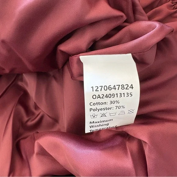 Commense Vintage Loose Trench Coat In Burgundy Size L NWT - Picture 13 of 14